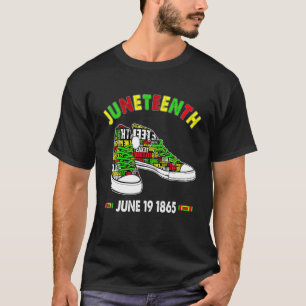 Junenth Shoes June 19 1865 Black African American T-Shirt