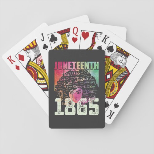 Juneteenth 1865 African American Black Freedom Poker Cards