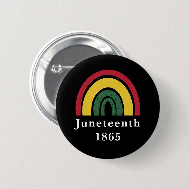 Juneteenth 1865 African American Black History Button (Front & Back)