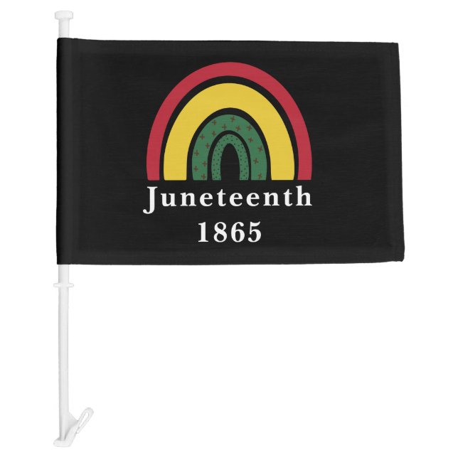 Juneteenth 1865 African American Black History Car Flag (Front)