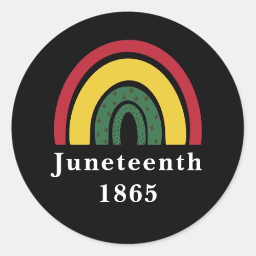Juneteenth 1865 African American Black History Classic Round Sticker