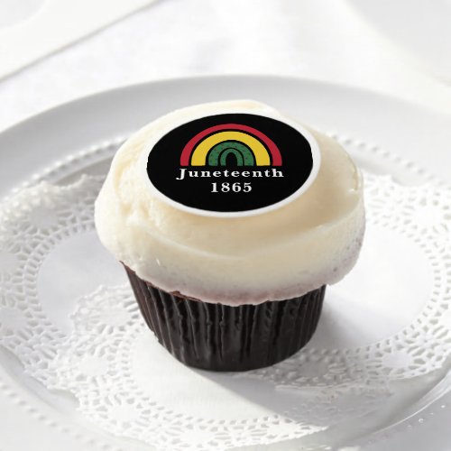 Juneteenth 1865 African American Black History Edible Frosting Rounds