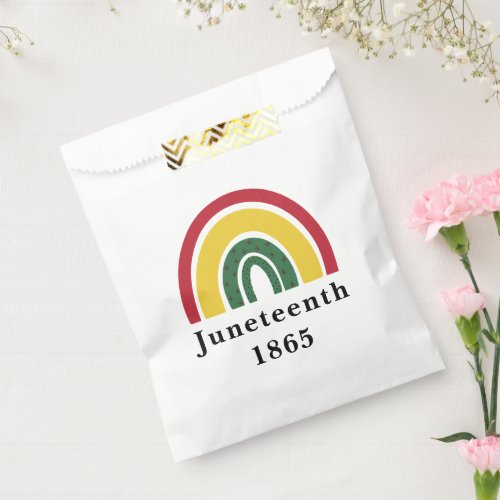 Juneteenth 1865 African American Black History Favor Bag