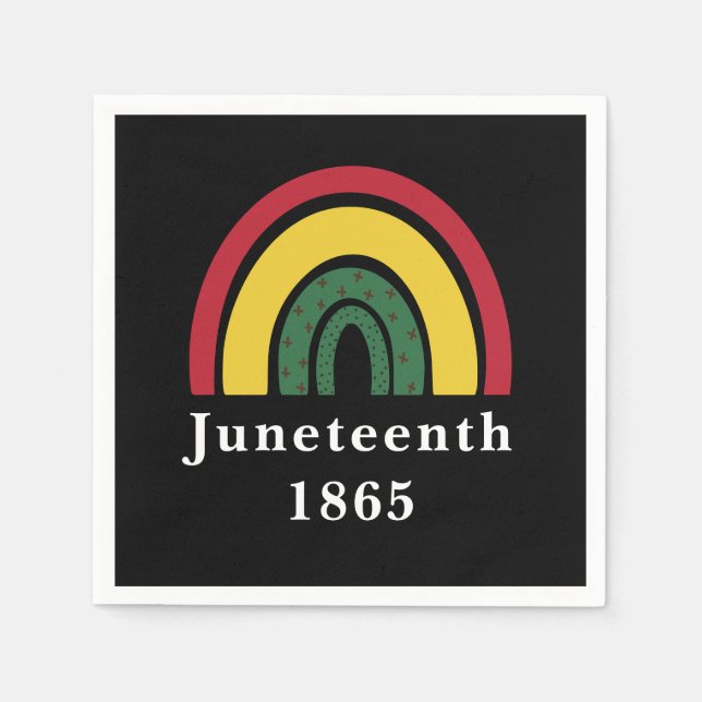 Juneteenth 1865 African American Black History Napkins (Front)