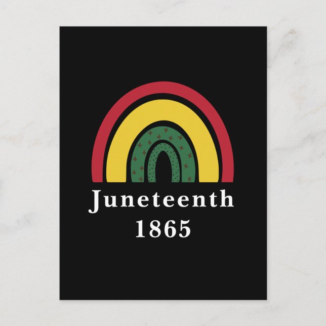Juneteenth 1865 African American Black History Postcard (Front)