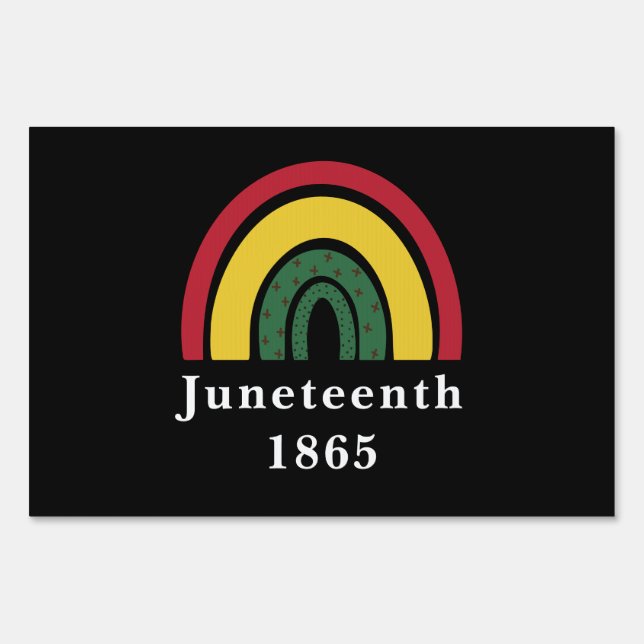 Juneteenth 1865 African American Black History Sign (Back)