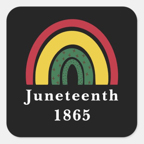 Juneteenth 1865 African American Black History Square Sticker