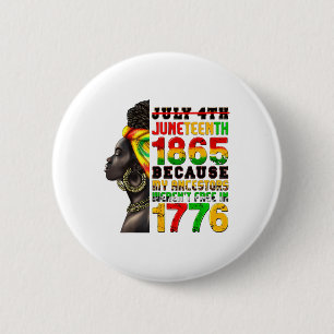Juneteenth 1865 African American Freedom Black His Button
