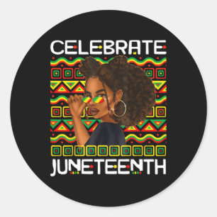 Juneteenth 1865 African American Freedom Day Women Classic Round Sticker