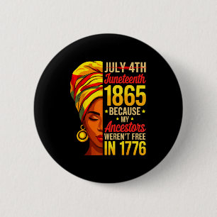Juneteenth 1865 african american women black button