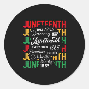 Juneteenth 1865 Afro American Free Ish African Bla Classic Round Sticker