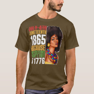 Juneteenth 1865 Black African Woman Black History T-Shirt