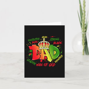 Juneteenth 1865 Black Dad Melanin Fathers Day Men Card