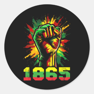 Juneteenth 1865 Black History African American Fre Classic Round Sticker