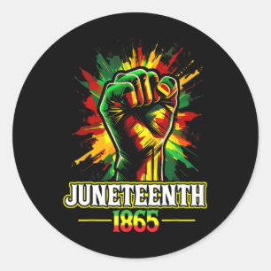 Juneteenth 1865 Black History African American Fre Classic Round Sticker
