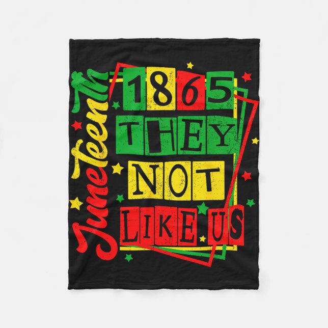 Juneteenth 1865 black pride history blm outfit  fleece blanket (Front)