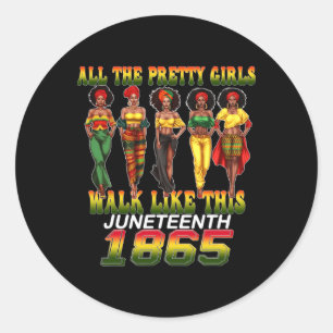 Juneteenth 1865 Celebrate Freedom Celebrating Blac Classic Round Sticker