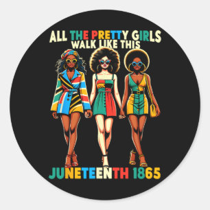 Juneteenth 1865 Celebrate Freedom Celebrating Blac Classic Round Sticker