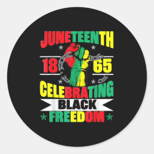 Juneteenth 1865 Celebrating Black Freedom African Classic Round Sticker