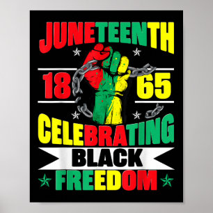 Juneteenth 1865 Celebrating Black Freedom African Poster