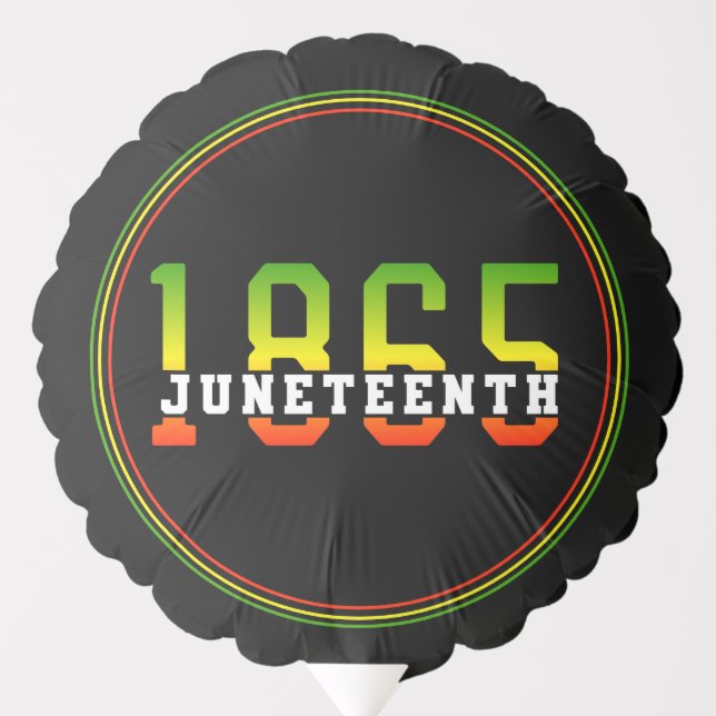 Juneteenth 1865 Celebrating Black Freedom Balloon (Front)