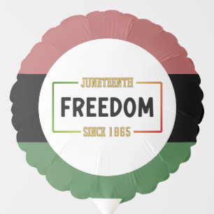 Juneteenth 1865 Celebrating Black Freedom Balloon
