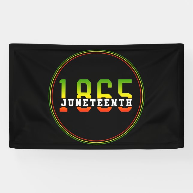 Juneteenth 1865 Celebrating Black Freedom Banner (Horizontal)