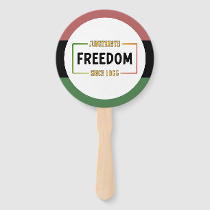 Juneteenth 1865 Celebrating Black Freedom Hand Fan