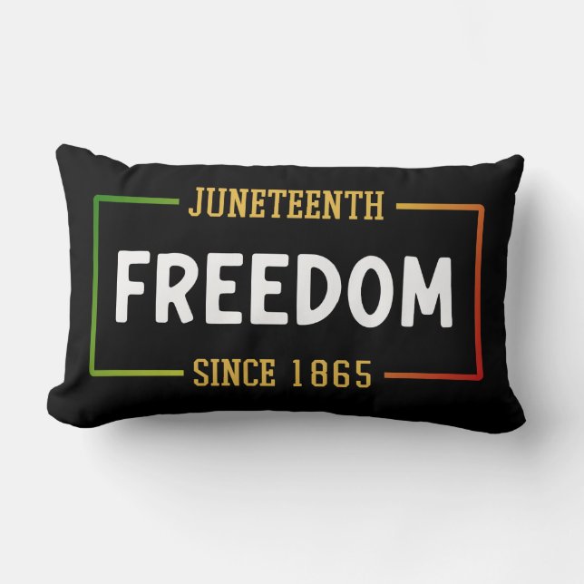 Juneteenth 1865 Celebrating Black Freedom Lumbar Pillow (Front)