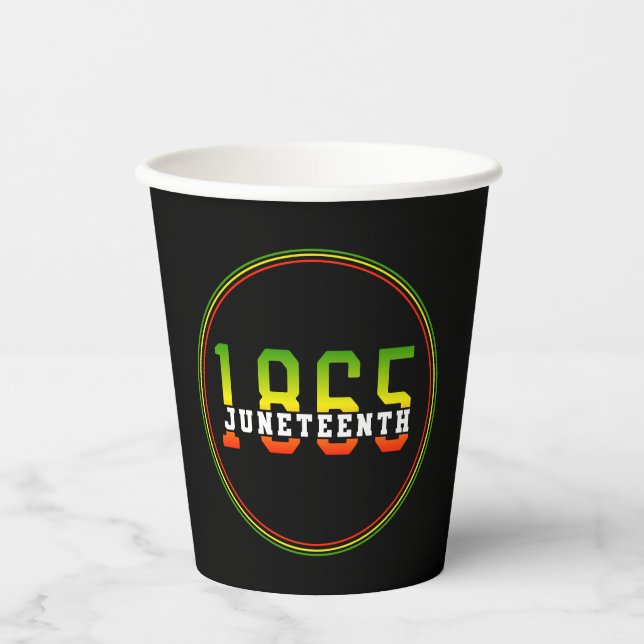 Juneteenth 1865 Celebrating Black Freedom Paper Cups (Front)