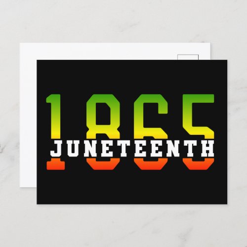 Juneteenth 1865 Celebrating Black Freedom Postcard