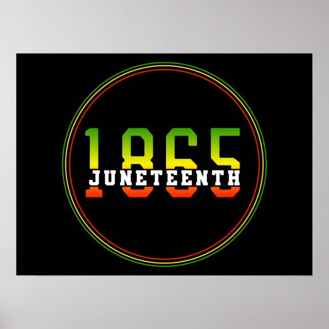 Juneteenth 1865 Celebrating Black Freedom  Poster (Front)