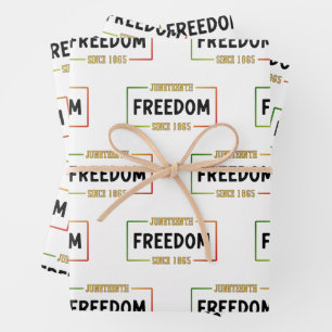 Juneteenth 1865 Celebrating Black Freedom Wrapping Paper Sheets