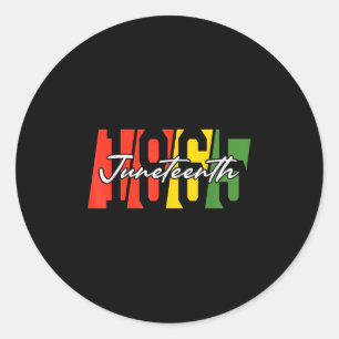 Juneteenth 1865 Celebration Black Freedom African Classic Round Sticker