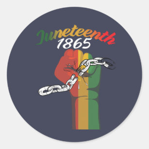 "Juneteenth 1865" Classic Round Sticker