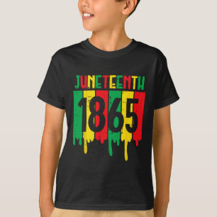Juneteenth 1865 Drip African American Men Women Ki T-Shirt