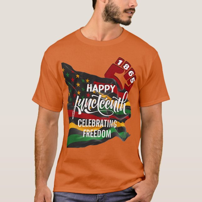 JUNETEENTH 1865 Flag T-Shirt (Front)