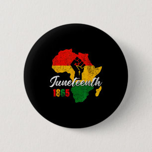 Juneteenth 1865 freedom africa black pride men button