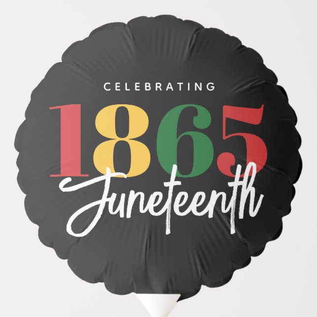 Juneteenth 1865 Freedom Black History Celebration Balloon (Front)