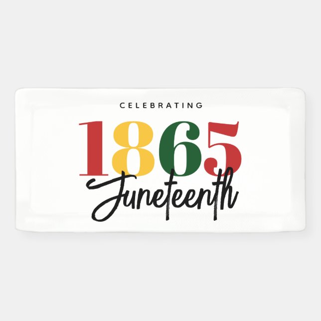 Juneteenth 1865 Freedom Black History Celebration Banner (Horizontal)