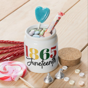 Juneteenth 1865 Freedom Black History Celebration Candy Jar