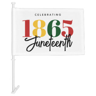 Juneteenth 1865 Freedom Black History Celebration Car Flag