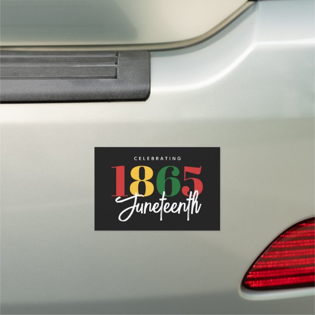 Juneteenth 1865 Freedom Black History Celebration Car Magnet (In Situ)