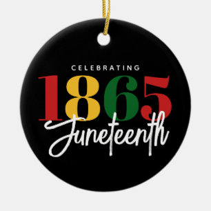 Juneteenth 1865 Freedom Black History Celebration Ceramic Ornament