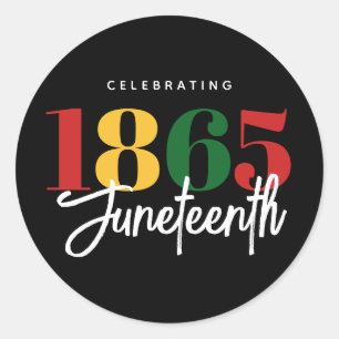 Juneteenth 1865 Freedom Black History Celebration Classic Round Sticker