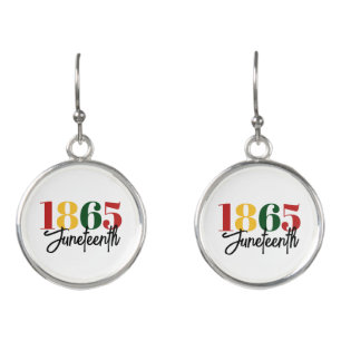 Juneteenth 1865 Freedom Black History Celebration Earrings