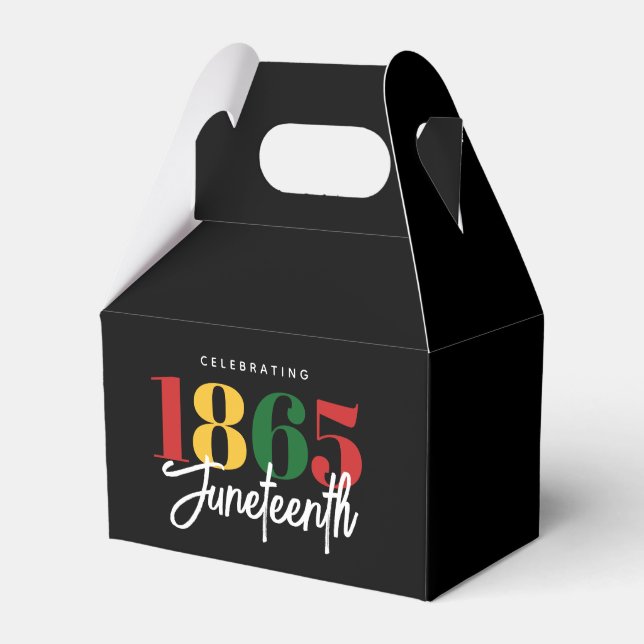 Juneteenth 1865 Freedom Black History Celebration Favor Boxes (Front Side)