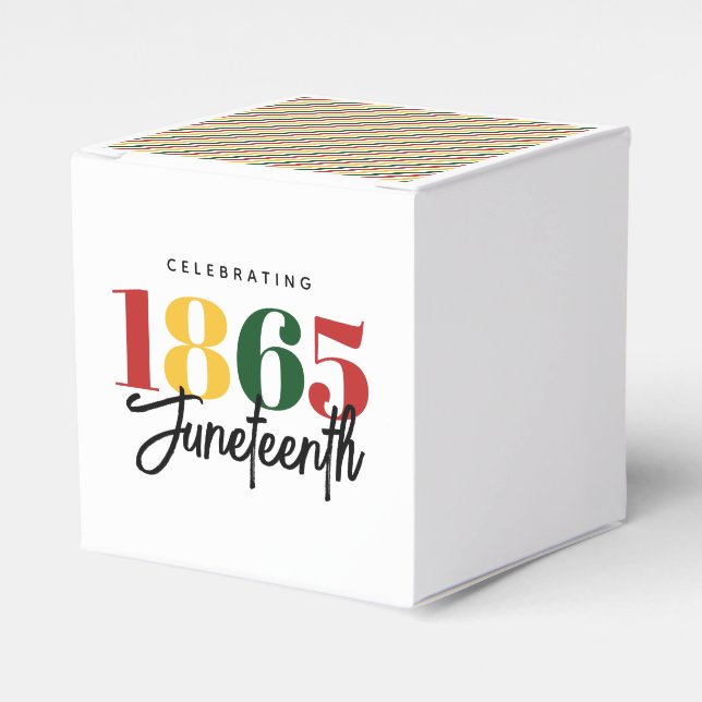 Juneteenth 1865 Freedom Black History Celebration Favor Boxes (Front Side)