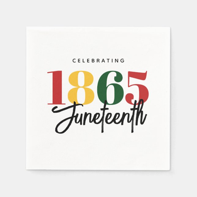 Juneteenth 1865 Freedom Black History Celebration Napkins (Front)