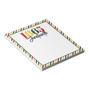 Juneteenth 1865 Freedom Black History Celebration Notepad
